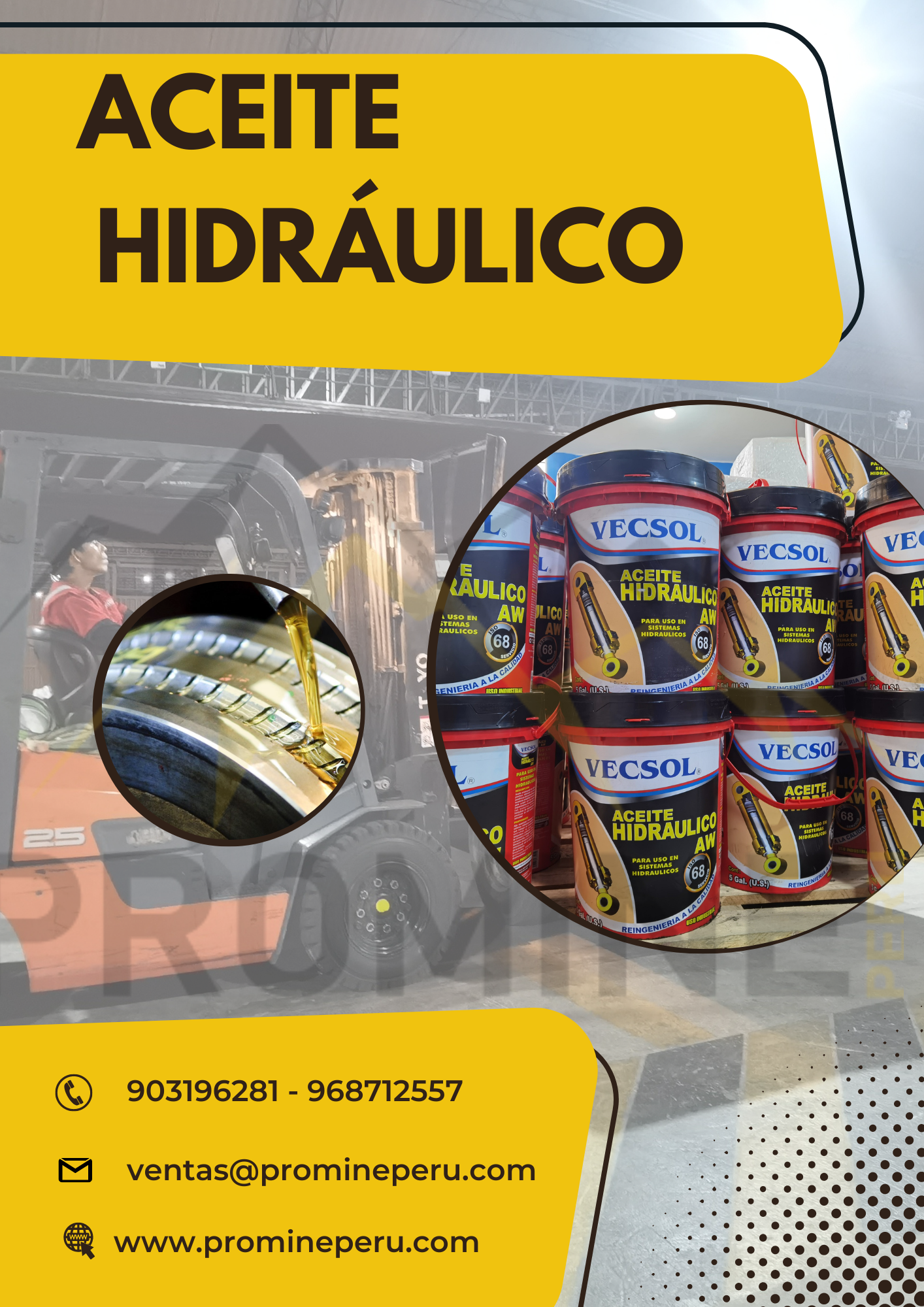 ACEITE HIDRAULICO GRADO 68 SOSTENIMIENTO PRODUCTOS PROMINE AREQUIPA 2023 